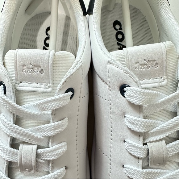 Coach Lowline Low Top Sneaker White with Blue Size 9 / 9.5 Style G5040 - Picture 7 of 15